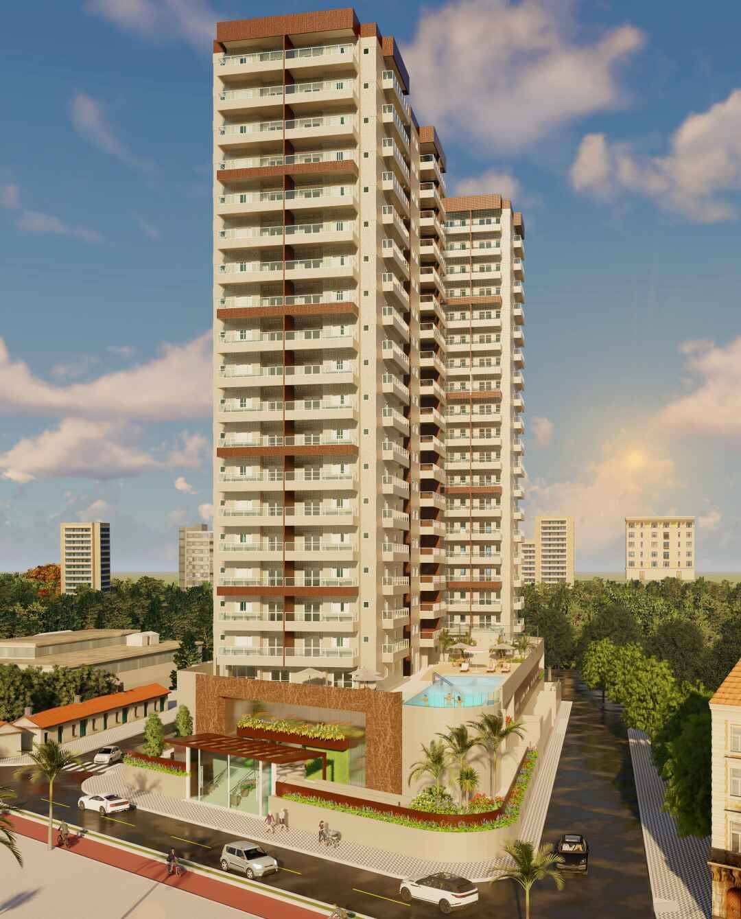 Apartamento Lançamento na Praia Grande de dois Dormitórios sendo uma suíte
