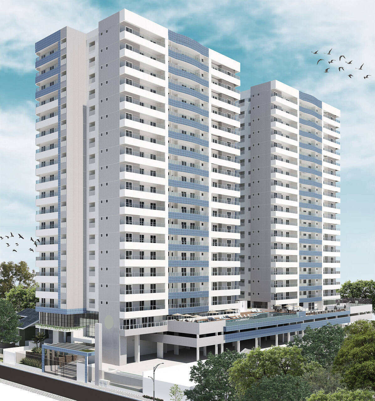 Apartamento na cidade Ocean. Praia Grande ,dois dormitórios uma sendo suíte