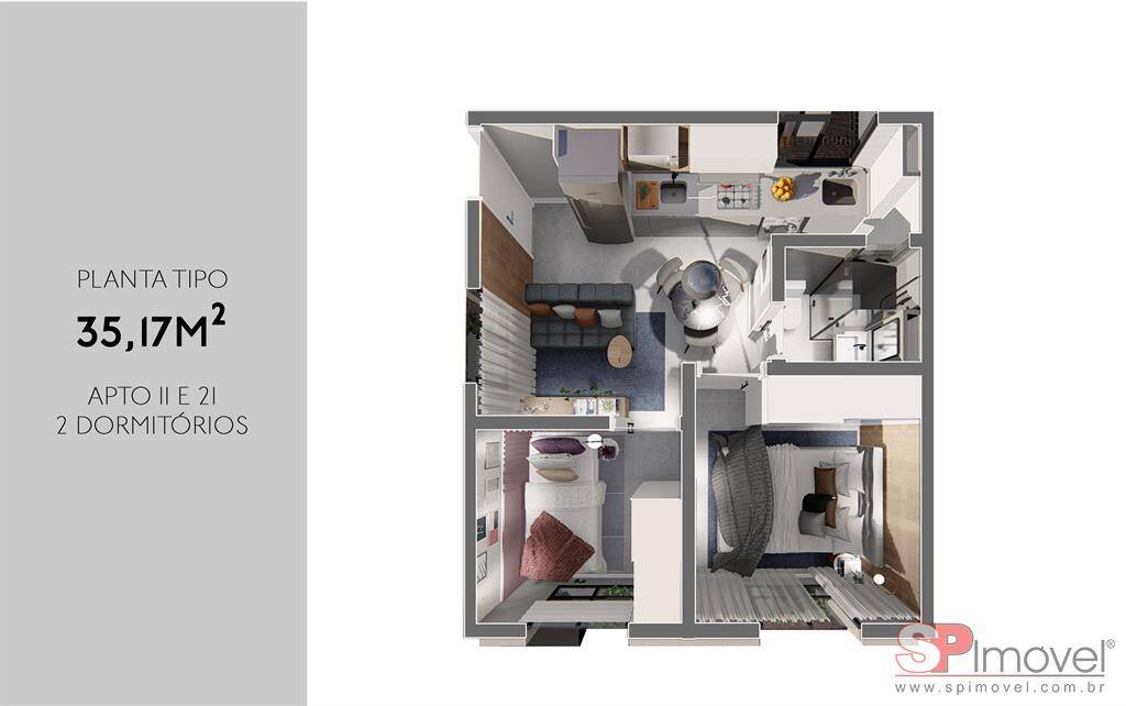 Apartamento, 2 quartos, 30 m² - Foto 4